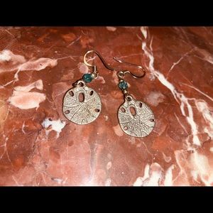 3/$21 Silver sand dollar earrings great gift!